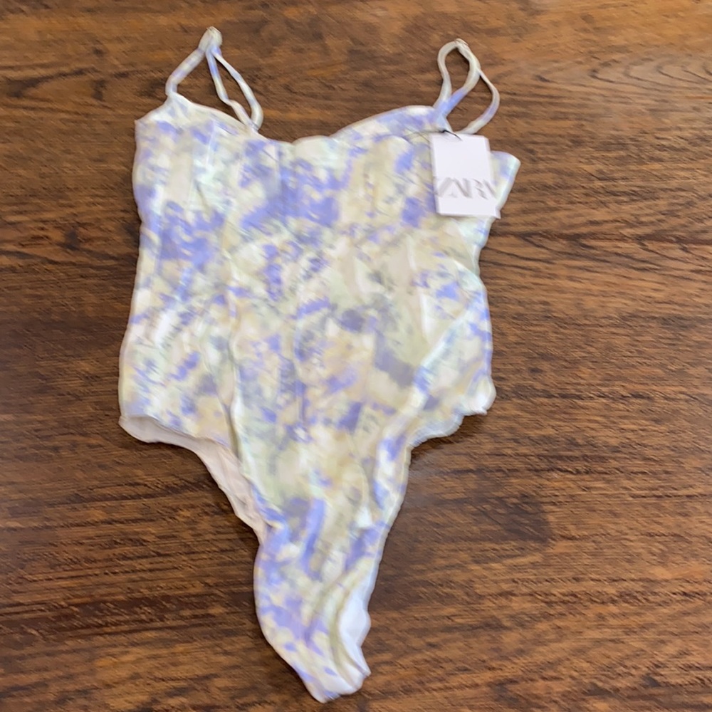Zara Women’s One Piece Swim Suit Size Small - Picture 2 of 8